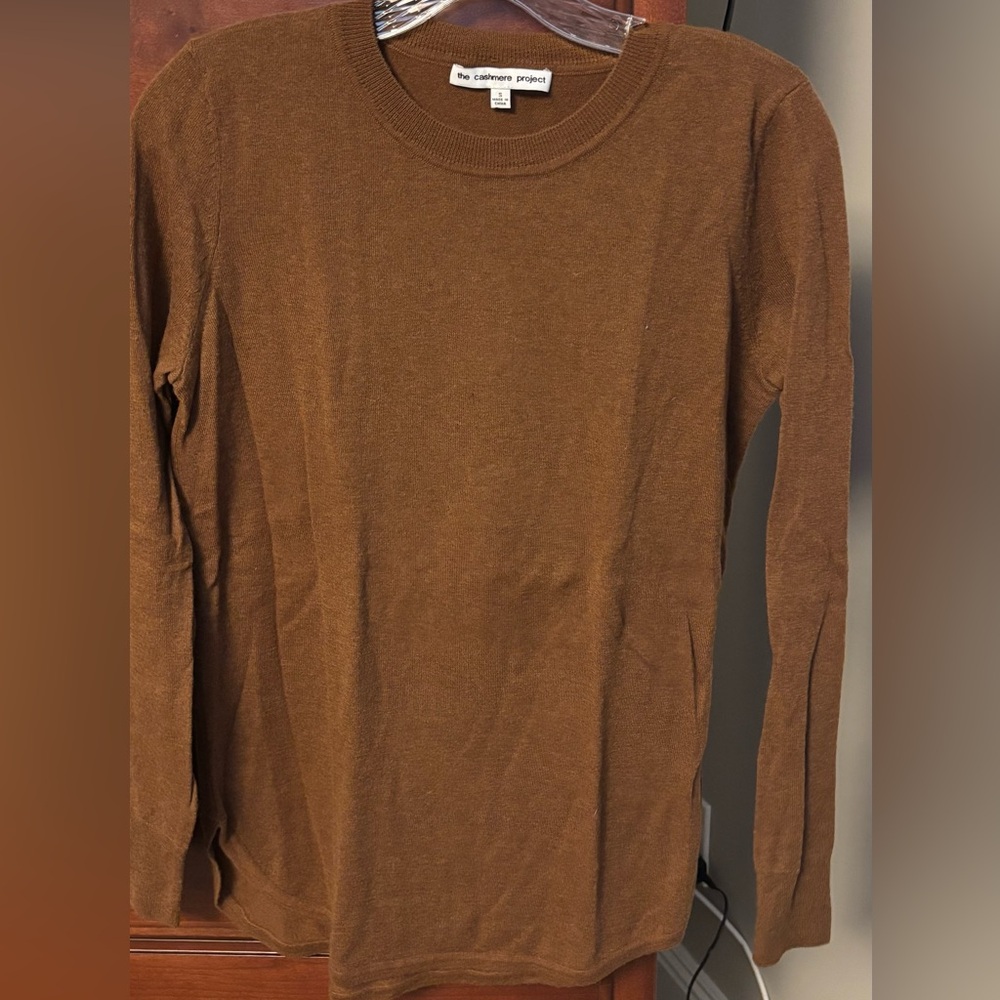 The Cashmere Project Cinnamon Brown Long Sleeve Sweater